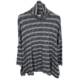 Anthropologie Postmark Mila Top Striped Funnelneck Loose Fit Dolman Sleeve Small